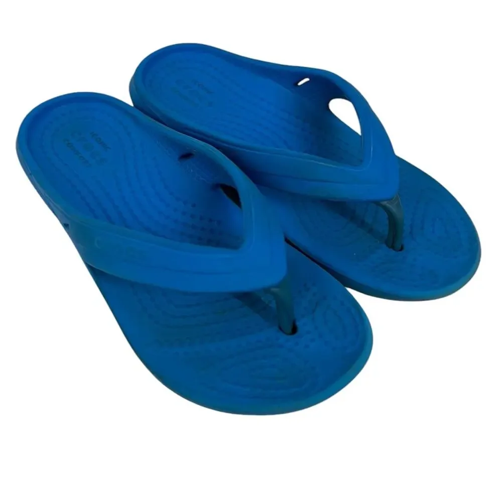 CROCS Kid's Size 11 Blue Flip Flops